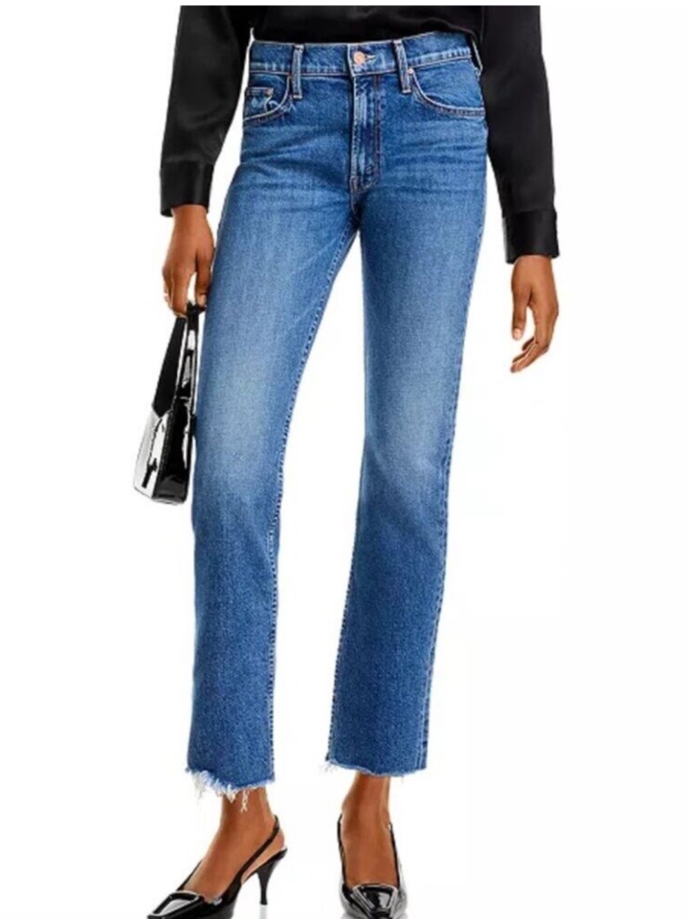 MOTHER The Mid Rise Rider Ankle Fray in Local Charm sz 30